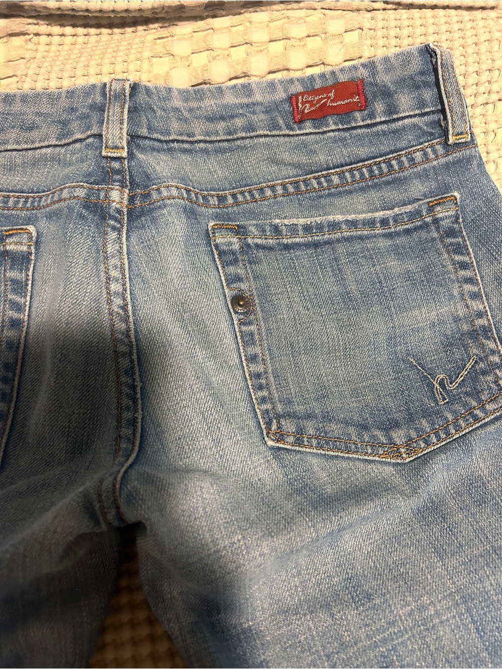Citizens Of Humanity Blue Flare Jeans - Mid Wash - Picture 6 of 6